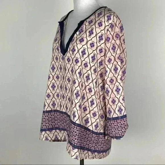 Brixton ivory top size M Multicolored geometric - Picture 5 of 8